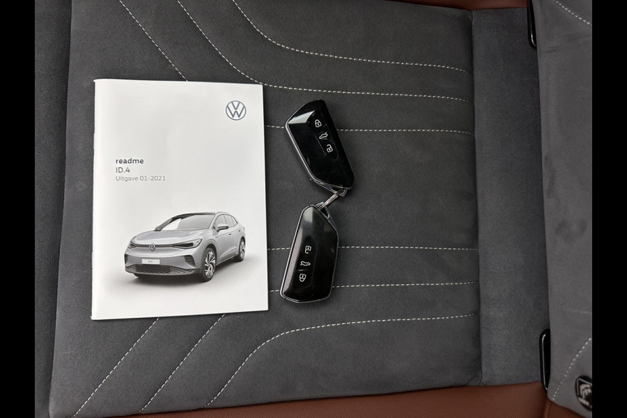Volkswagen ID.4 Business 77 kWh [ 3-Fase-11kW ] {SOH-83%} (INCL.BTW) *LEATHER-FABRIC | ADAPTIVE-CRUISE | FULL-LED | HEATED-COMFORTSEATS | KEYLESS | CAMERA | DIGI-COCKPIT | DAB | NAVI-FULLMAP | PRIVACY-GLASS | ECC | PDC | TOWBAR | 19''ALU*