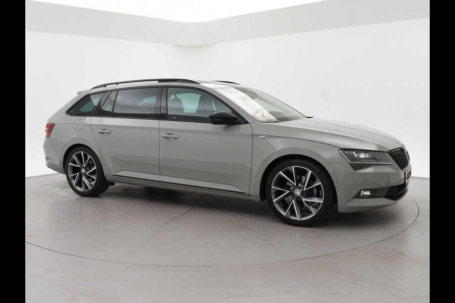 Škoda Superb Combi 1.4 TSI ACT 150 PK SPORTLINE DSG AUT. *STEEL GREY* + WEGKL. TREKHAAK | PANORAMA | 19 INCH | CANTON | ADAPTIVE CRUISE | ALCANTARA