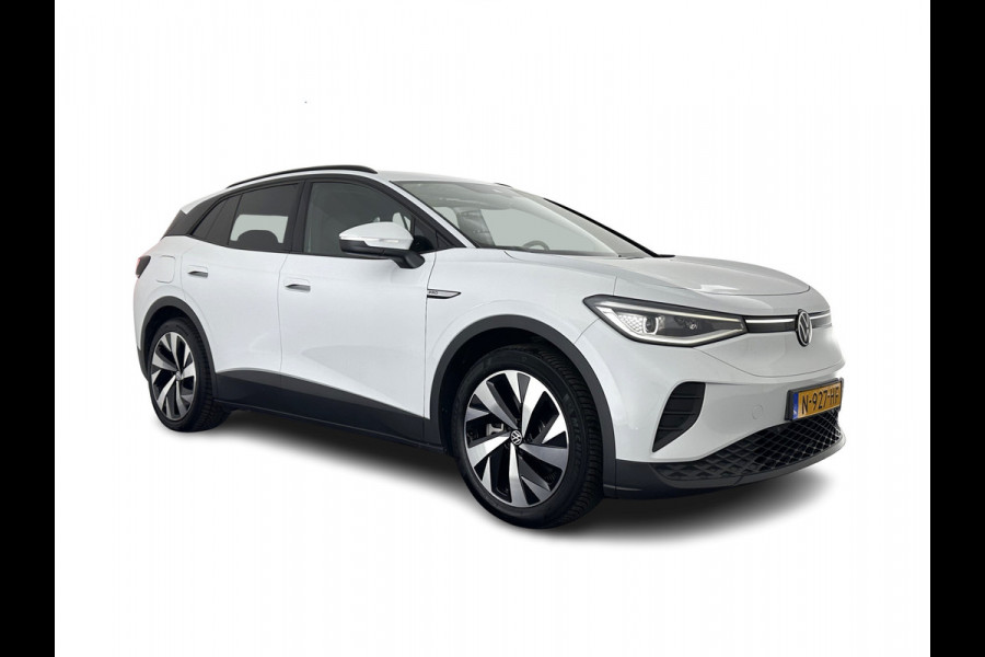 Volkswagen ID.4 Business 77 kWh [ 3-Fase-11kW ] {SOH-83%} (INCL.BTW) *LEATHER-FABRIC | ADAPTIVE-CRUISE | FULL-LED | HEATED-COMFORTSEATS | KEYLESS | CAMERA | DIGI-COCKPIT | DAB | NAVI-FULLMAP | PRIVACY-GLASS | ECC | PDC | TOWBAR | 19''ALU*