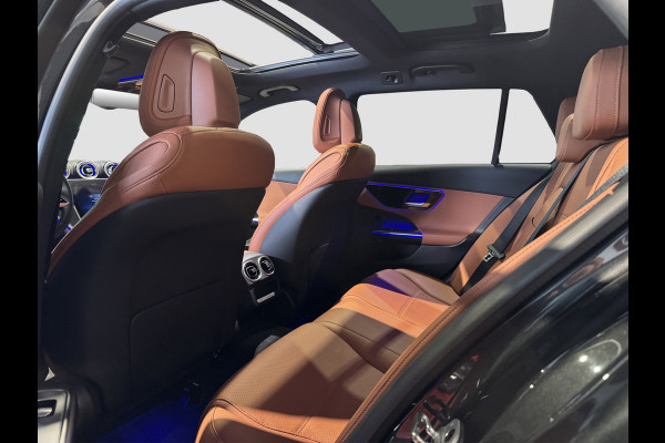 Mercedes-Benz C-Klasse Estate 300 e | Pano | Trekhaak | Distronic | Head-up | 360-camera | Sfeerverlichting | Nightpakket | MBUX