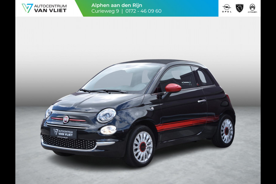 Fiat 500C 1.0 Hybrid RED CABRIO | CAMERA | AIRCO | LICHTMETALEN VELGEN | 18.646 km!