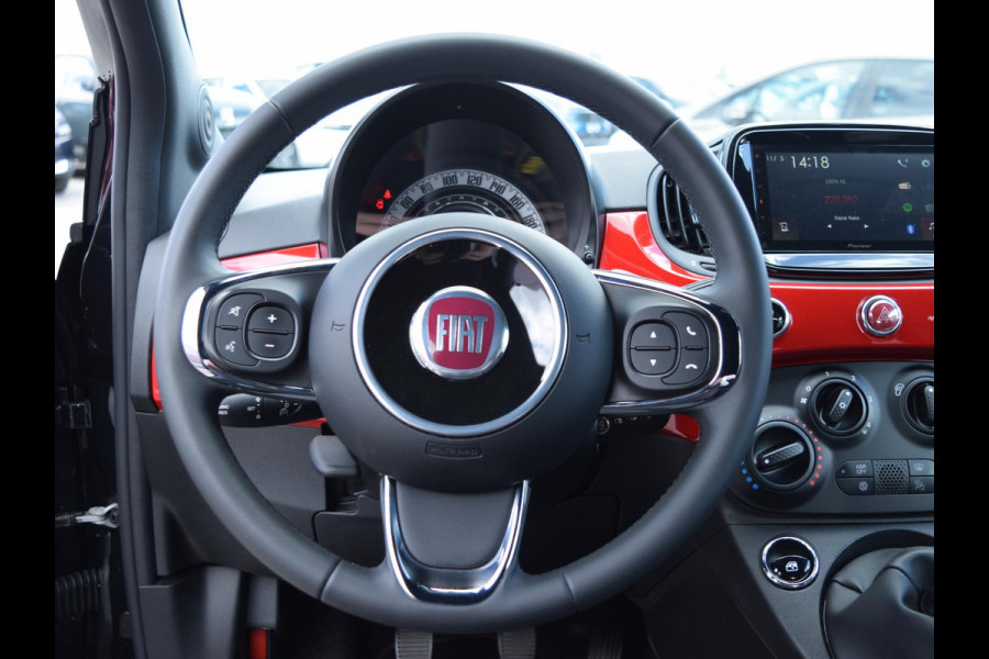 Fiat 500C 1.0 Hybrid RED CABRIO | CAMERA | AIRCO | LICHTMETALEN VELGEN | 18.646 km!