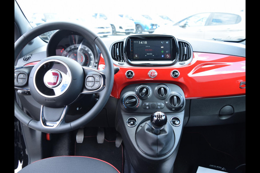 Fiat 500C 1.0 Hybrid RED CABRIO | CAMERA | AIRCO | LICHTMETALEN VELGEN | 18.646 km!