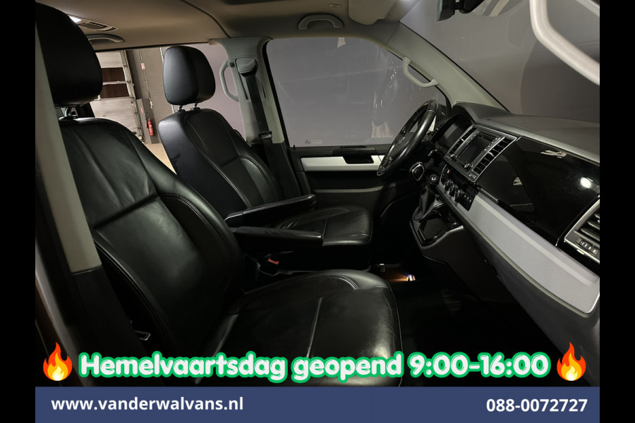 Volkswagen Transporter 2.0 TDI 204pk Automaat L2H1 Dubbele cabine Euro6 Airco | 2x Zijdeur | Leder | Navigatie | Camera | LED | Trekhaak | LM Velgen |  Cruisecontrol, Android Auto, Stoelverwarming, Verwarmde Voorruit, Parkeersensoren, panoramadak, 5-zits