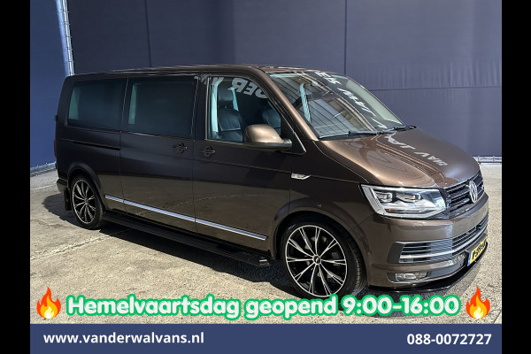 Volkswagen Transporter 2.0 TDI 204pk Automaat L2H1 Dubbele cabine Euro6 Airco | 2x Zijdeur | Leder | Navigatie | Camera | LED | Trekhaak | LM Velgen |  Cruisecontrol, Android Auto, Stoelverwarming, Verwarmde Voorruit, Parkeersensoren, panoramadak, 5-zits
