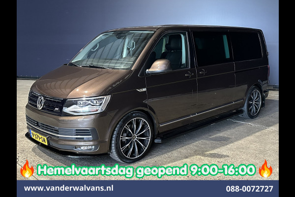 Volkswagen Transporter 2.0 TDI 204pk Automaat L2H1 Dubbele cabine Euro6 Airco | 2x Zijdeur | Leder | Navigatie | Camera | LED | Trekhaak | LM Velgen |  Cruisecontrol, Android Auto, Stoelverwarming, Verwarmde Voorruit, Parkeersensoren, panoramadak, 5-zits