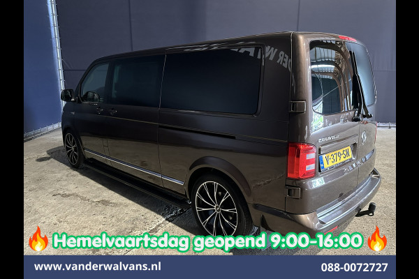 Volkswagen Transporter 2.0 TDI 204pk Automaat L2H1 Dubbele cabine Euro6 Airco | 2x Zijdeur | Leder | Navigatie | Camera | LED | Trekhaak | LM Velgen |  Cruisecontrol, Android Auto, Stoelverwarming, Verwarmde Voorruit, Parkeersensoren, panoramadak, 5-zits