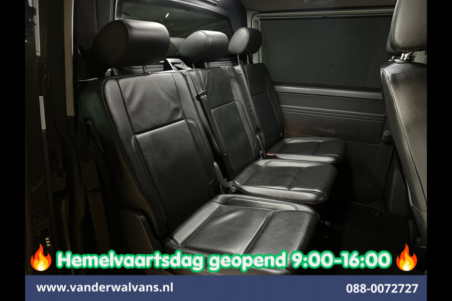 Volkswagen Transporter 2.0 TDI 204pk Automaat L2H1 Dubbele cabine Euro6 Airco | 2x Zijdeur | Leder | Navigatie | Camera | LED | Trekhaak | LM Velgen |  Cruisecontrol, Android Auto, Stoelverwarming, Verwarmde Voorruit, Parkeersensoren, panoramadak, 5-zits
