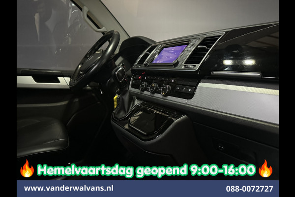 Volkswagen Transporter 2.0 TDI 204pk Automaat L2H1 Dubbele cabine Euro6 Airco | 2x Zijdeur | Leder | Navigatie | Camera | LED | Trekhaak | LM Velgen |  Cruisecontrol, Android Auto, Stoelverwarming, Verwarmde Voorruit, Parkeersensoren, panoramadak, 5-zits