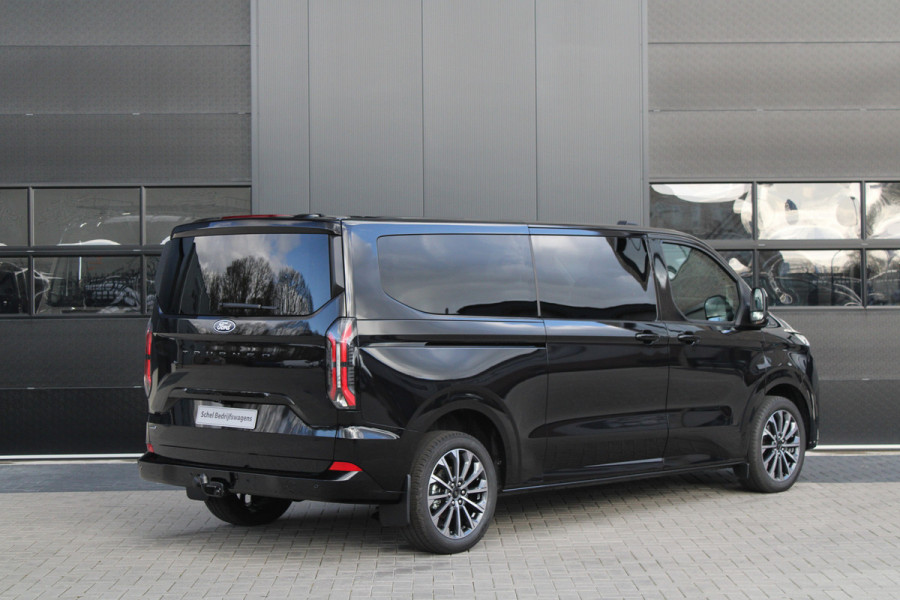 Ford Tourneo Custom 340 2.5 PHEV L2H1 Titanium X 232pk | 2x Schuifdeur | ACC | 360 camera | Leder | Navi | Verwarmd stuurwiel | 19" LM velgen