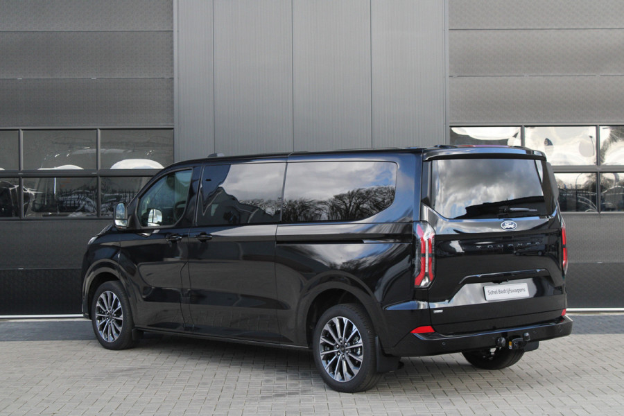Ford Tourneo Custom 340 2.5 PHEV L2H1 Titanium X 232pk | 2x Schuifdeur | ACC | 360 camera | Leder | Navi | Verwarmd stuurwiel | 19" LM velgen