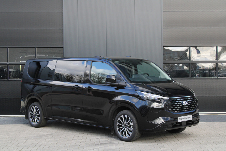 Ford Tourneo Custom 340 2.5 PHEV L2H1 Titanium X 232pk | 2x Schuifdeur | ACC | 360 camera | Leder | Navi | Verwarmd stuurwiel | 19" LM velgen