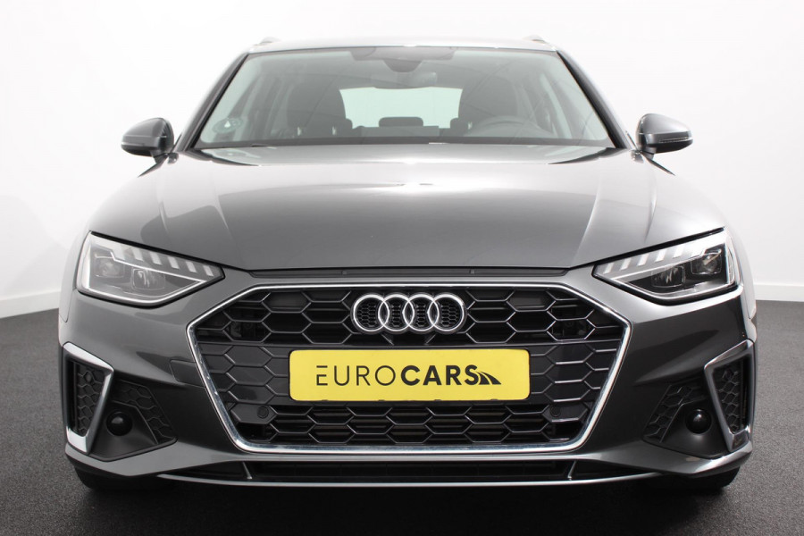 Audi A4 Avant 40 TFSI 204 pk S-tronic S Line Plus Navigatie Adaptive Cruise Control Parkeersensoren Camera Lane Assist Elektrische achterklep Stoelverwarming Ledverlichting Virtual Cockpit Climatronic