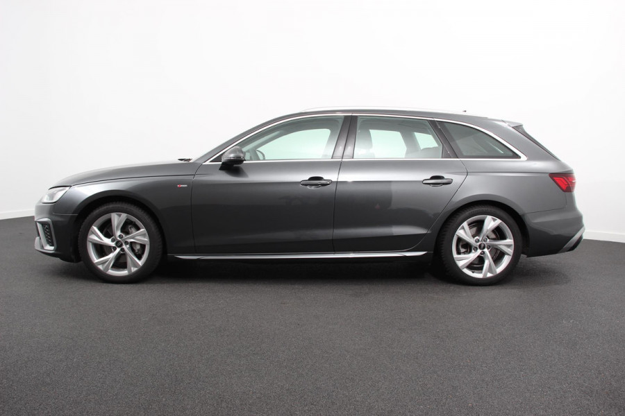 Audi A4 Avant 40 TFSI 204 pk S-tronic S Line Plus Navigatie Adaptive Cruise Control Parkeersensoren Camera Lane Assist Elektrische achterklep Stoelverwarming Ledverlichting Virtual Cockpit Climatronic