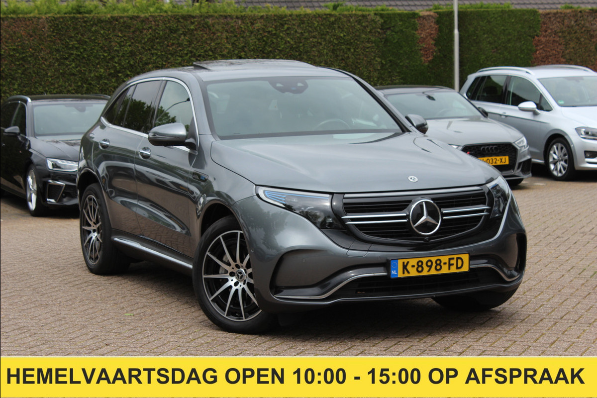 Mercedes-Benz EQC 400 4MATIC Business Solution AMG 80 kWh / SoH 93,1% / Schuifdak / 360Camera / Head-up / Burmester / Leder / 20'' / Matrix LED / CarPlay / Dodehoek / DAB / ACC