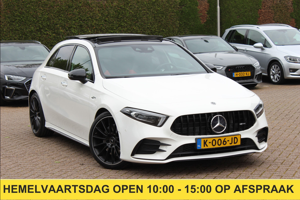 Mercedes-Benz A-Klasse AMG 35 4MATIC Premium 56.103 km! / Panoramadak / Camera / Burmester / AMG Stuur / 19'' / Memory seats / Sfeerverlichting / Matrix LED / DAB / Stoelverwarming / Cruise Control