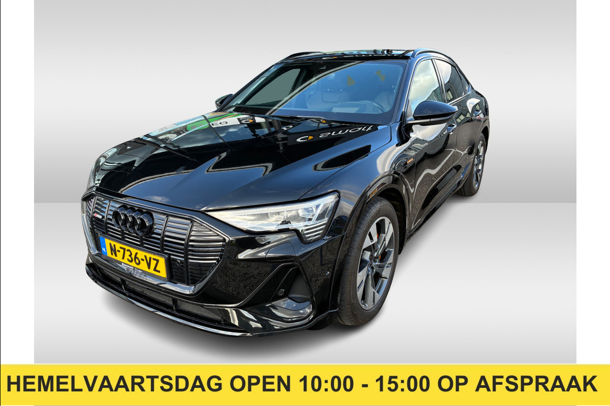 Audi e-tron Sportback 50 quattro S edition 71 kWh / SoH 93% / Panoramadak / Camera / Head-up / B&O / 20'' / Luchtvering / Keyless / CarPlay / Matrix LED / Stoelverwarming / DAB / ACC