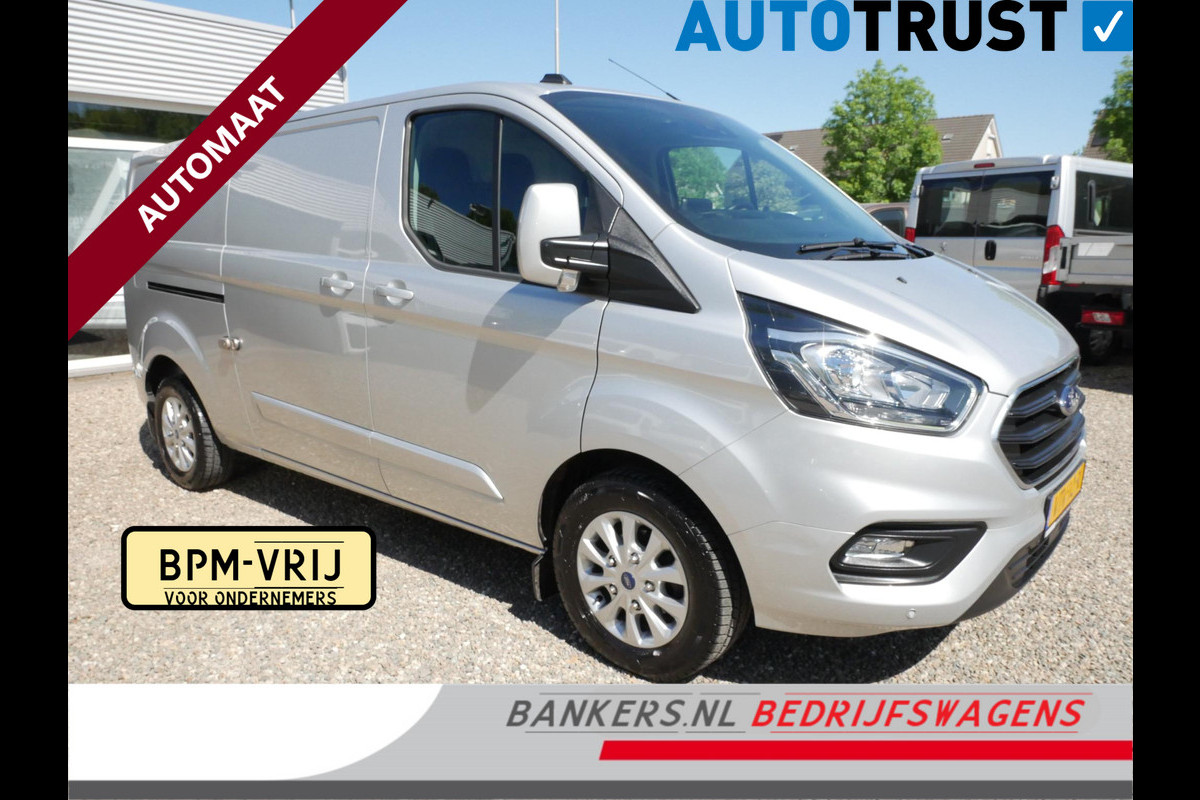 Ford Transit Custom 2.0 TDCI 170PK, L2, Limited, Automaat, Airco, 2 x Schuifdeur