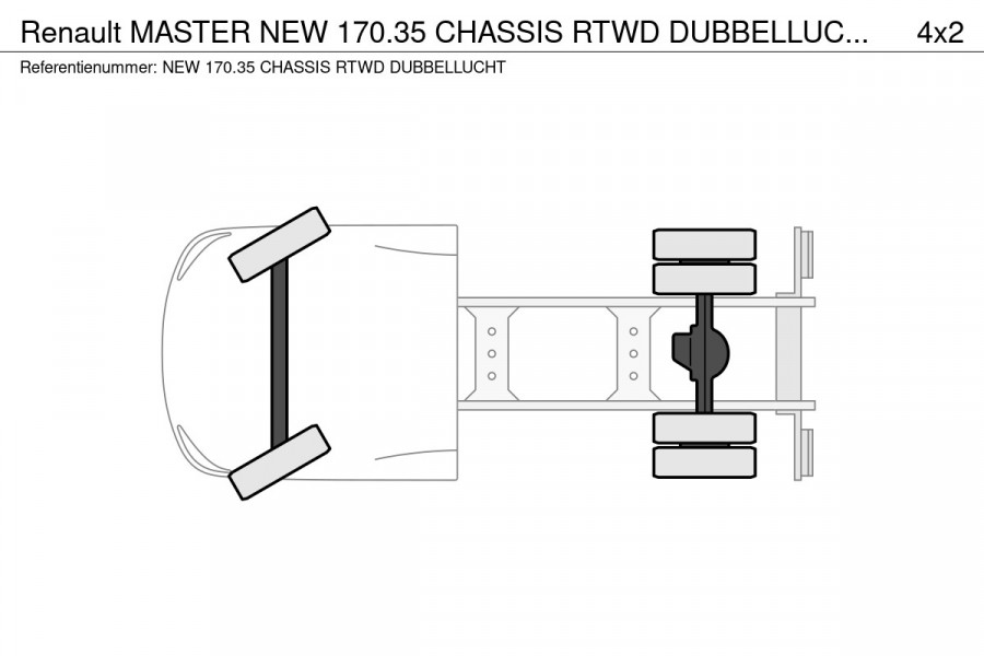Renault Master NEW 170.35 CHASSIS RTWD DUBBELLUCHT - EURO 6