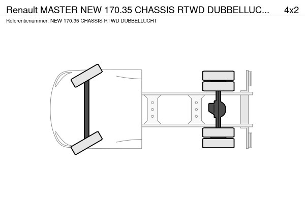 Renault Master NEW 170.35 CHASSIS RTWD DUBBELLUCHT - EURO 6