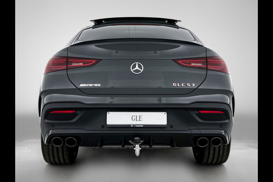 Mercedes-Benz GLE Coupé AMG 53 Hybrid 4MATIC+ Night Edition Premium Plus | Winterpakket | Remklauwen in rood | Sierelementen AMG carbon | MAGIC VISION CONTROL | Stoelverwarming | Trekhaak | Dashcam | 22 inch kruisspaaks AMG-velgen | AMG tankdop in chroom | Panoramaschuifdak | 360° camera |