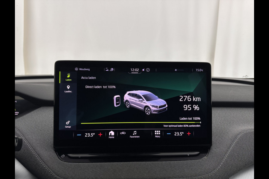 Škoda ENYAQ iV 60 [ 3-Fase ] (INCL-BTW) *LEATHER-FABRIC | FULL-LED | DIGI-COCKPIT | CAMERA | KEYLESS | NAVI-FULLMAP | AMBIENT-LIGHT | ECC | HEATED-COMFORTSEATS | PRIVACY-GLASS | DAB+ | PDC | CRUISE | 19"ALU*