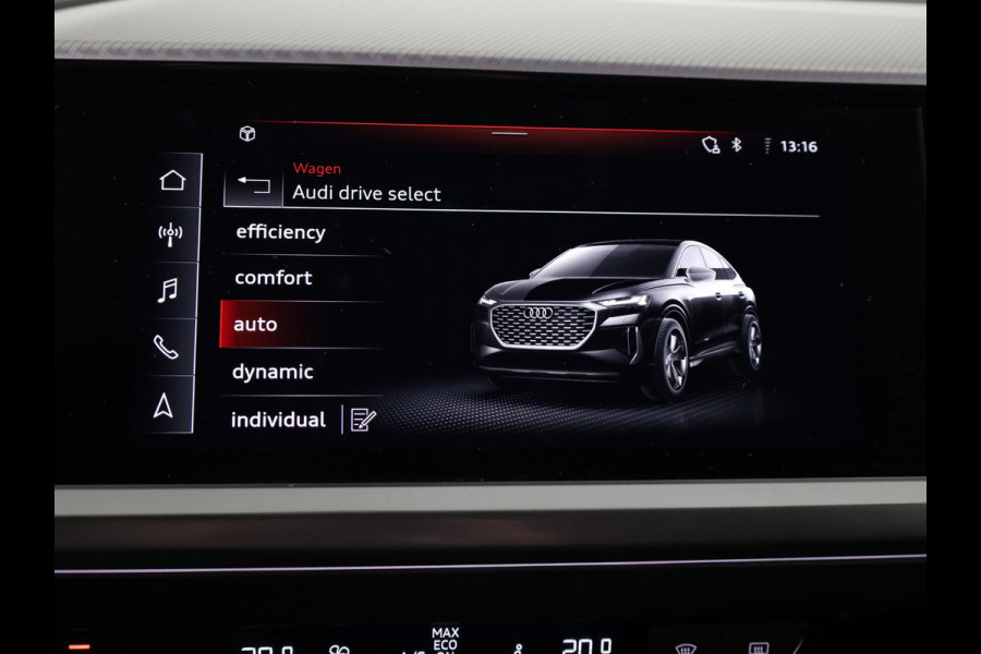 Audi Q4 Sportback e-tron 40 Advanced edition 77 kWh 204 pk | Navigatie | Warmtepomp | Parkeersensoren | Achteruitrijcamera | Adaptieve cruise control | Stoelverwarming |