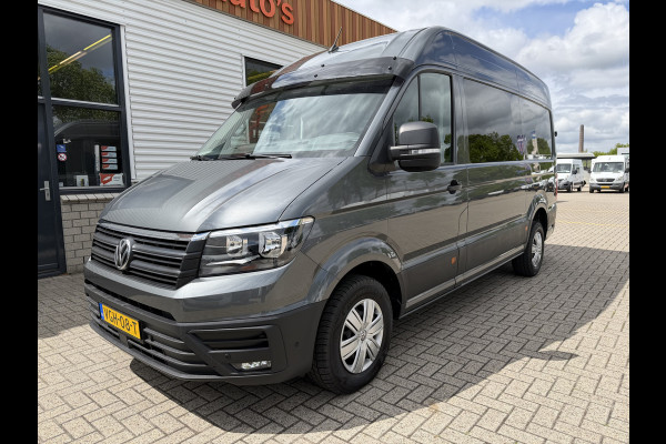 Volkswagen Crafter 35 2.0 TDI 177pk L3H3 ( L2H2 ) DC 6 persoons Comfortline / euro 6 / bpm vrij / vaste prijs rijklaar € 31.950 ex btw / lease vanaf € 521 / airco / cruise / grijs metallic !