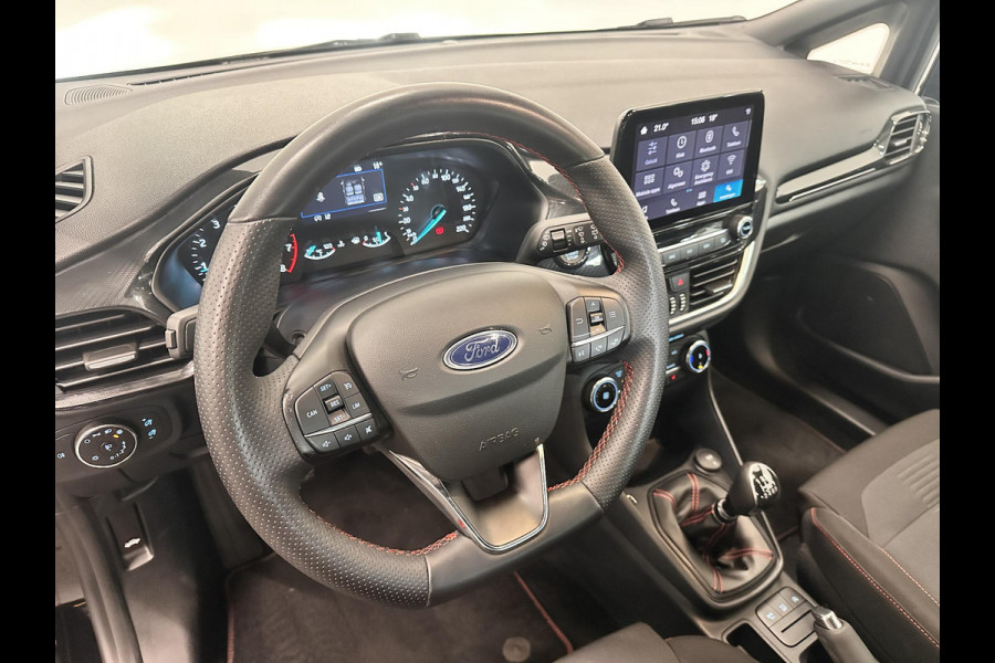 Ford Fiesta 1.0 EcoBoost Hybrid ST-Line Facelift! Airco ECC Navi Carplay PDC + Camera Achter LM Velgen 17" Full LED Keyless Stoel/Stuurwielverwarming