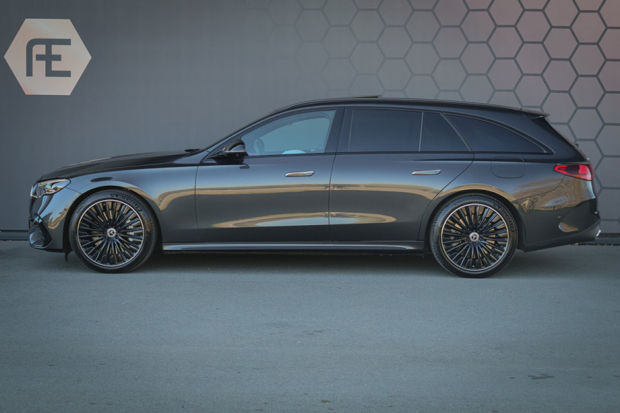 Mercedes-Benz E-Klasse Estate 300 e AMG Line | AIRMATIC | BURMESTER 4D | HYPERSCREEN | ADAPTIVE | STOELVERWARMING & VERKOELING & MASSAGE | STUURVERWARM MULTICONTOUR ZETELS | HEAD UP | DUBBEL GLAS | AC+DC LADEN | VERLICHTE GRILLE |  TREKHAAK | 360 CAMERA | 300e