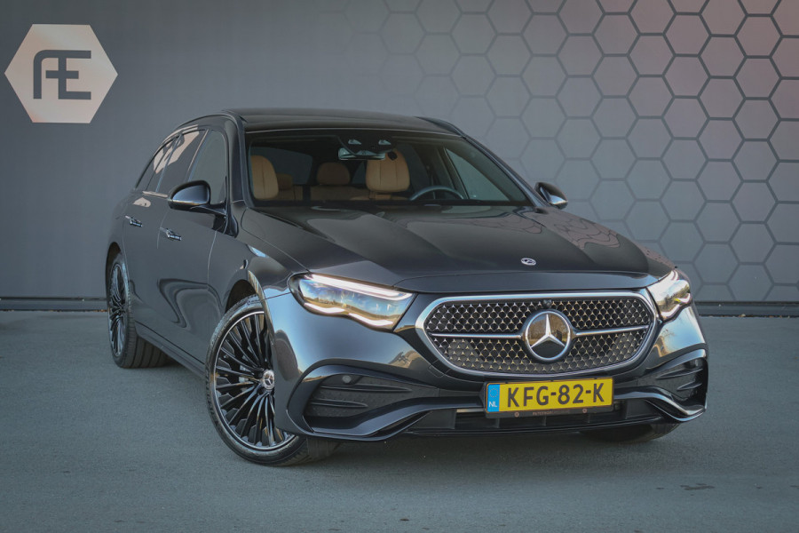 Mercedes-Benz E-Klasse Estate 300 e AMG Line | AIRMATIC | BURMESTER 4D | HYPERSCREEN | ADAPTIVE | STOELVERWARMING & VERKOELING & MASSAGE | STUURVERWARM MULTICONTOUR ZETELS | HEAD UP | DUBBEL GLAS | AC+DC LADEN | VERLICHTE GRILLE |  TREKHAAK | 360 CAMERA | 300e