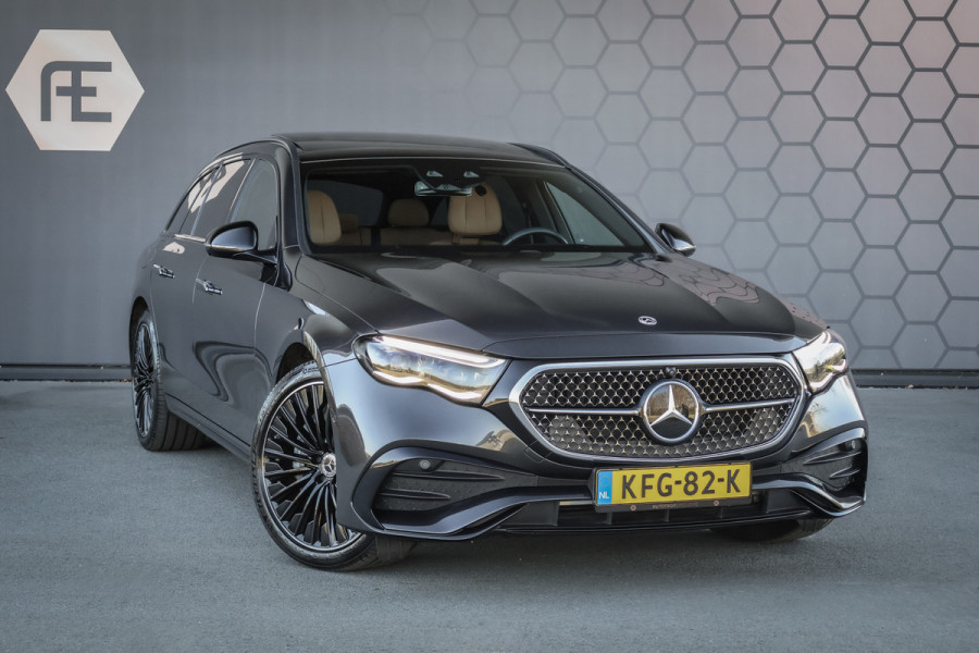 Mercedes-Benz E-Klasse Estate 300 e AMG Line | AIRMATIC | BURMESTER 4D | HYPERSCREEN | ADAPTIVE | STOELVERWARMING & VERKOELING & MASSAGE | STUURVERWARM MULTICONTOUR ZETELS | HEAD UP | DUBBEL GLAS | AC+DC LADEN | VERLICHTE GRILLE |  TREKHAAK | 360 CAMERA | 300e
