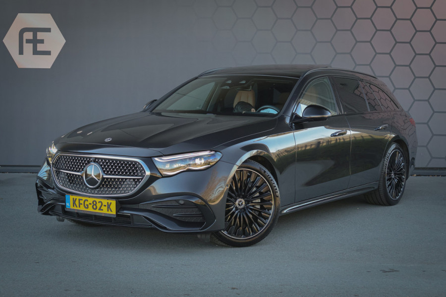 Mercedes-Benz E-Klasse Estate 300 e AMG Line | AIRMATIC | BURMESTER 4D | HYPERSCREEN | ADAPTIVE | STOELVERWARMING & VERKOELING & MASSAGE | STUURVERWARM MULTICONTOUR ZETELS | HEAD UP | DUBBEL GLAS | AC+DC LADEN | VERLICHTE GRILLE |  TREKHAAK | 360 CAMERA | 300e
