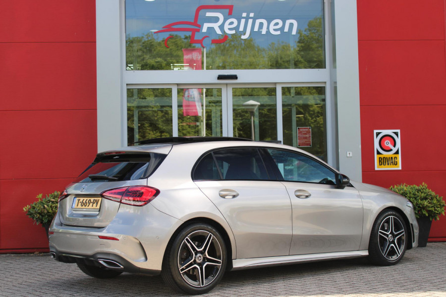 Mercedes-Benz A-Klasse 220 190PK AUTOMAAT BUSINESS SOLUTION AMG | PANORAMA SCHUIF/KANTEL DAK | SFEER VERLICHTING VOOR + ACHTER | STOEL VERWARMING OP BEIDE VOORSTOELEN | MULTIBEAM LED KOPLAMPEN | ACHTERUITRIJ CAMERA | APPLE CARPLAY/ANDROID AUTO | NAVIGATIE | CRUISE CONTROL | NIGHT PAKKET | VERKEERSLICHTEN WEERGAVE | 17" LICHTMETALEN VELGEN AMG | HEMELBEKLEDING ZWART | MBUX MULTIMEDIA SYSTEEM | SPORTSTOELEN | PARKEERSENSOREN VOOR + ACHTER | DRAADLOZE TELEFOONLADER |