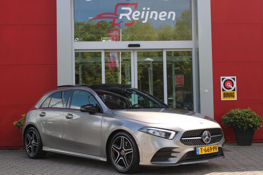 Mercedes-Benz A-Klasse 220 190PK AUTOMAAT BUSINESS SOLUTION AMG | PANORAMA SCHUIF/KANTEL DAK | SFEER VERLICHTING VOOR + ACHTER | STOEL VERWARMING OP BEIDE VOORSTOELEN | MULTIBEAM LED KOPLAMPEN | ACHTERUITRIJ CAMERA | APPLE CARPLAY/ANDROID AUTO | NAVIGATIE | CRUISE CONTROL | NIGHT PAKKET | VERKEERSLICHTEN WEERGAVE | 17" LICHTMETALEN VELGEN AMG | HEMELBEKLEDING ZWART | MBUX MULTIMEDIA SYSTEEM | SPORTSTOELEN | PARKEERSENSOREN VOOR + ACHTER | DRAADLOZE TELEFOONLADER |