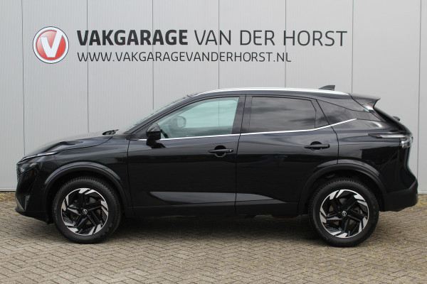 Nissan QASHQAI 1.3-158pk MHEV Xtronic N-Connecta AUTOMAAT ! Gun u het comfort en gemak van deze prachtige automaat ! Navigatie, Cruise Cntrl, Autm. airco dual, Camera, Dodehoek assist, Winter Pack, All Season banden, Digitaal dashboard, LED verlichting etc.