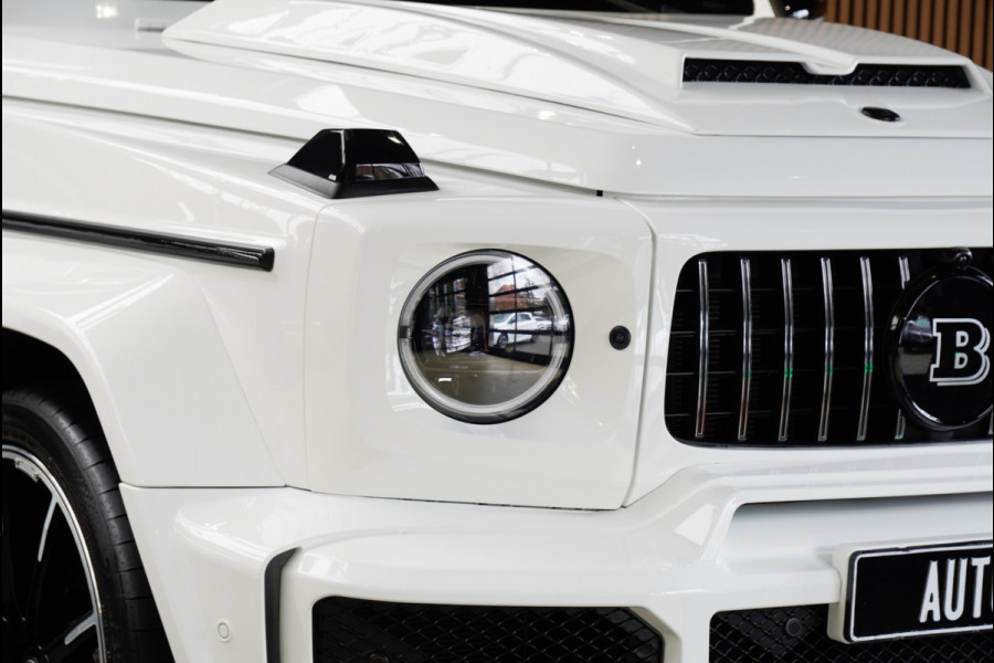 Mercedes-Benz G-Klasse BRABUS 800 Massage Burmester PTS 360° Camera Leer Navi Stoelventilatie Stoelverwarming voor en achter Climate voor & achter Memory seats Distronic Plus Elektr. bedienb. schuif-/ kanteldak PTS LM velgen