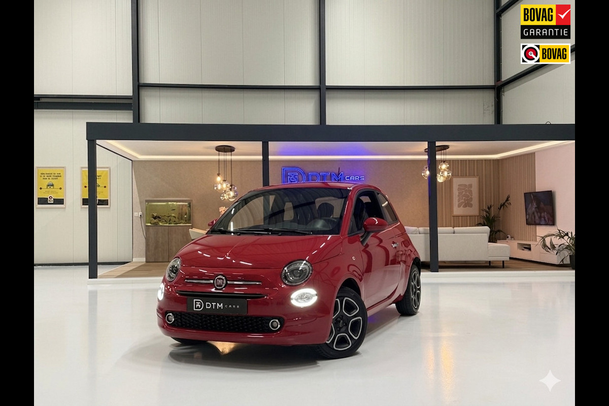 Fiat 500 1.0 Hybrid Club Cruise Led Navi Carplay Airco Sportstoelen Leder