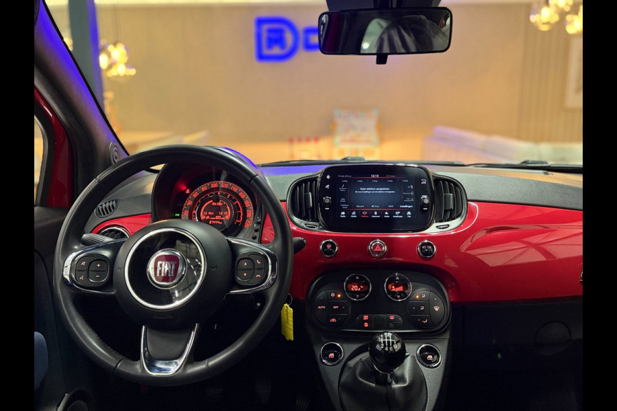 Fiat 500 1.0 Hybrid Club Cruise Led Navi Carplay Airco Sportstoelen Leder