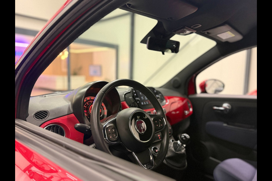 Fiat 500 1.0 Hybrid Club Cruise Led Navi Carplay Airco Sportstoelen Leder