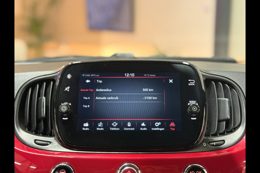 Fiat 500 1.0 Hybrid Club Cruise Led Navi Carplay Airco Sportstoelen Leder