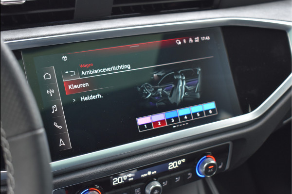 Audi Q3 45 TFSI e S-Line 245 Pk Pano Memory Sfeer Matrix 360 Camera ACC Keyless Vol Lederen Sportstoelen 20 Inch