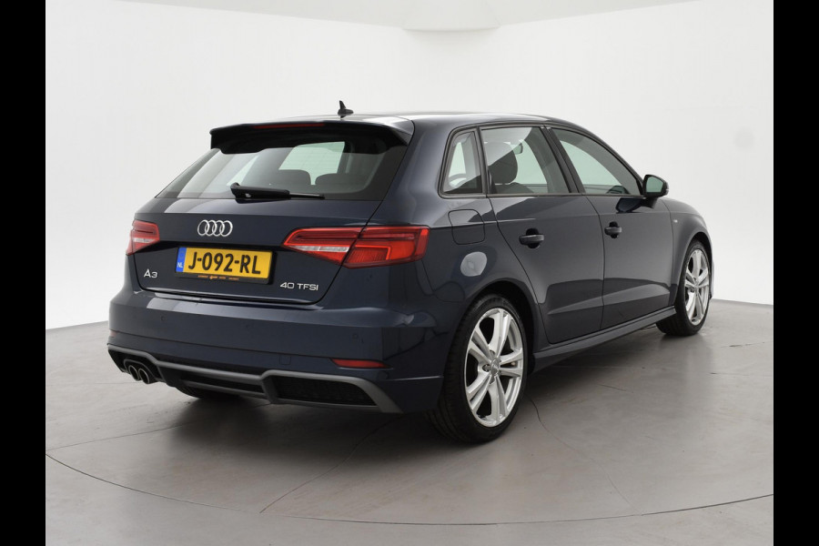 Audi A3 Sportback 40 TFSI 190 PK S-TONIC AUT. DESIGN PRO LINE *COSMOSBLAUW METALLIC* + CARPLAY | STOEL/STUURVERW. | 18 INCH