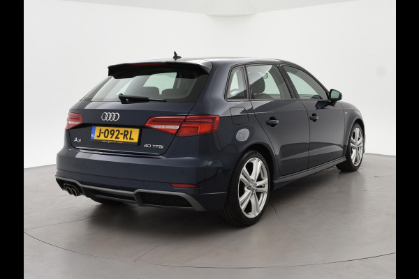 Audi A3 Sportback 40 TFSI 190 PK S-TONIC AUT. DESIGN PRO LINE *COSMOSBLAUW METALLIC* + CARPLAY | STOEL/STUURVERW. | 18 INCH