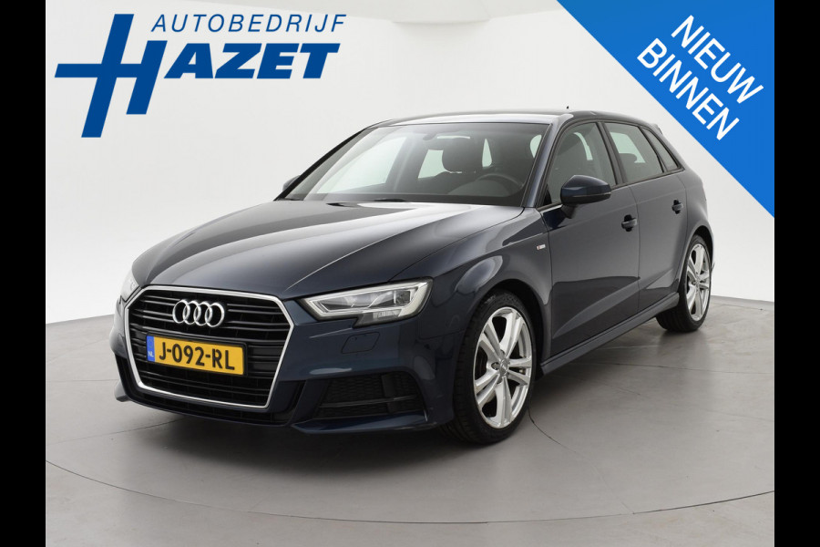 Audi A3 Sportback 40 TFSI 190 PK S-TONIC AUT. DESIGN PRO LINE *COSMOSBLAUW METALLIC* + CARPLAY | STOEL/STUURVERW. | 18 INCH