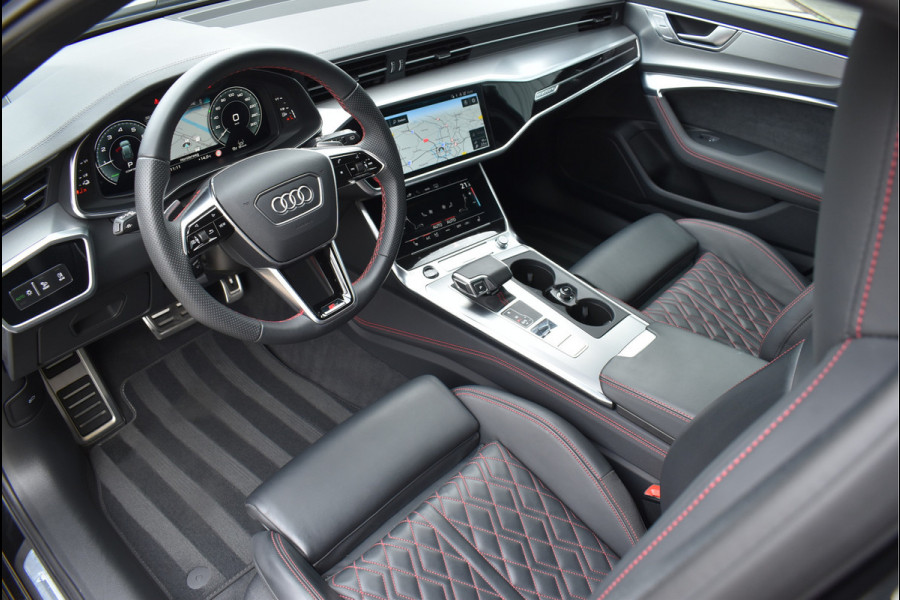 Audi A6 Avant 55 TFSI e Quattro S-Line 367 Pk Pano RS-Stoel Rood Stiksel Keyless Trekhaak ACC S6 Diffusor 21 Inch