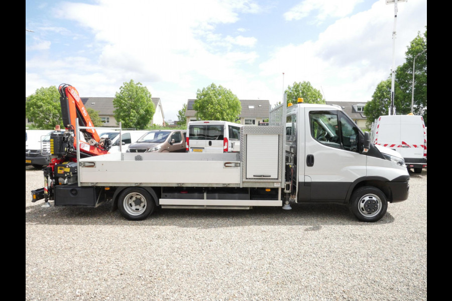 Iveco Daily 50C15 3.0 150PK, Airco, Open laadbak, Dubbel lucht, Fassi F50 laadkraan, Rijbewijs C1