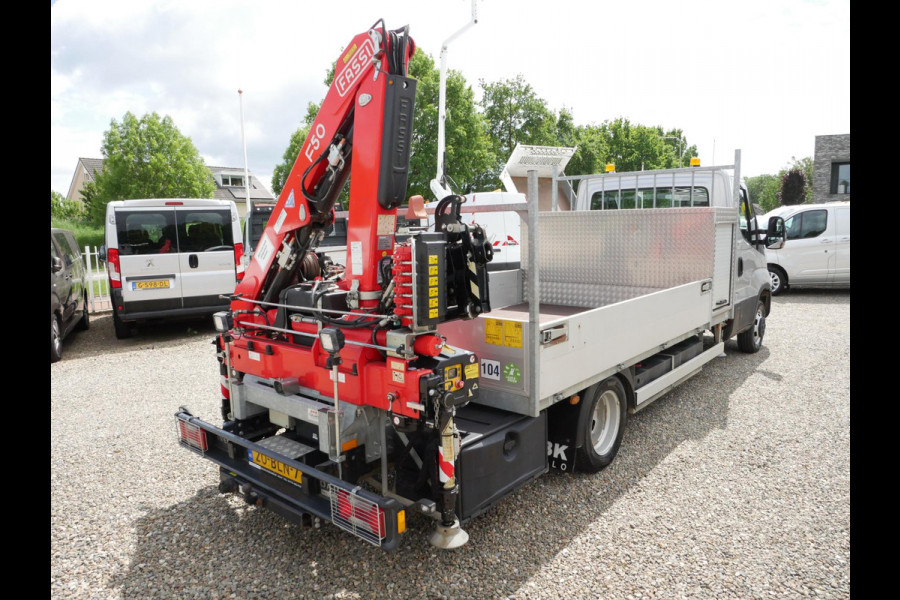 Iveco Daily 50C15 3.0 150PK, Airco, Open laadbak, Dubbel lucht, Fassi F50 laadkraan, Rijbewijs C1