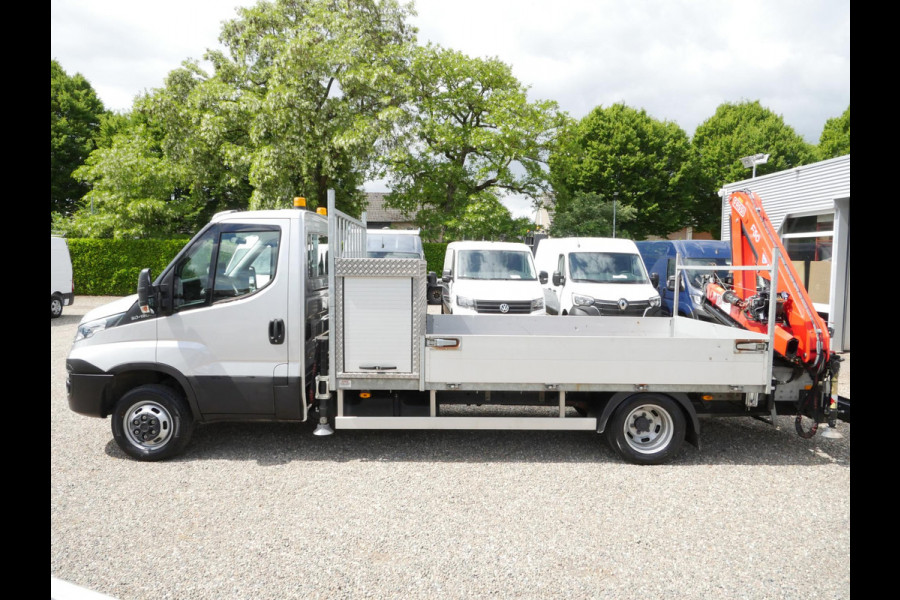 Iveco Daily 50C15 3.0 150PK, Airco, Open laadbak, Dubbel lucht, Fassi F50 laadkraan, Rijbewijs C1