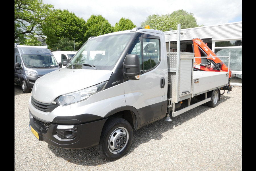 Iveco Daily 50C15 3.0 150PK, Airco, Open laadbak, Dubbel lucht, Fassi F50 laadkraan, Rijbewijs C1